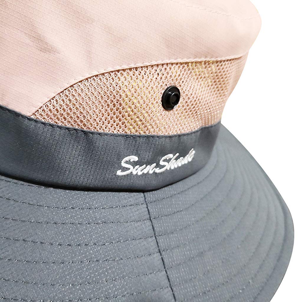PALAY® Hat for Women Stylish Wide Brim Sun Hats for Women Summer Beach Hat with Ponytail Hole UPF 50+ UV Protection Mesh Bucket Hats Packable Travel Cap For Beach, Boating, Fishing, Outdoor 3 PCS