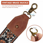 PALAY Retro Jacquard Embroidery Wide Shoulder Strap for Handbag and Travel Bag featuring Adjustable 29.5–53.14 in Length | Polyester Material with Metal Buckle