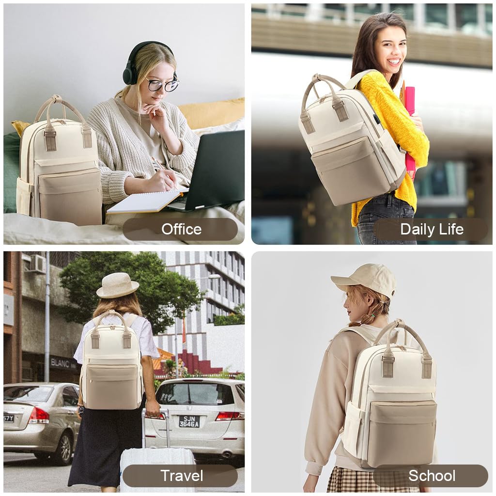 PALAY Laptop Backpack for Travel and School featuring USB Charging Port and Oxford Cloth Design