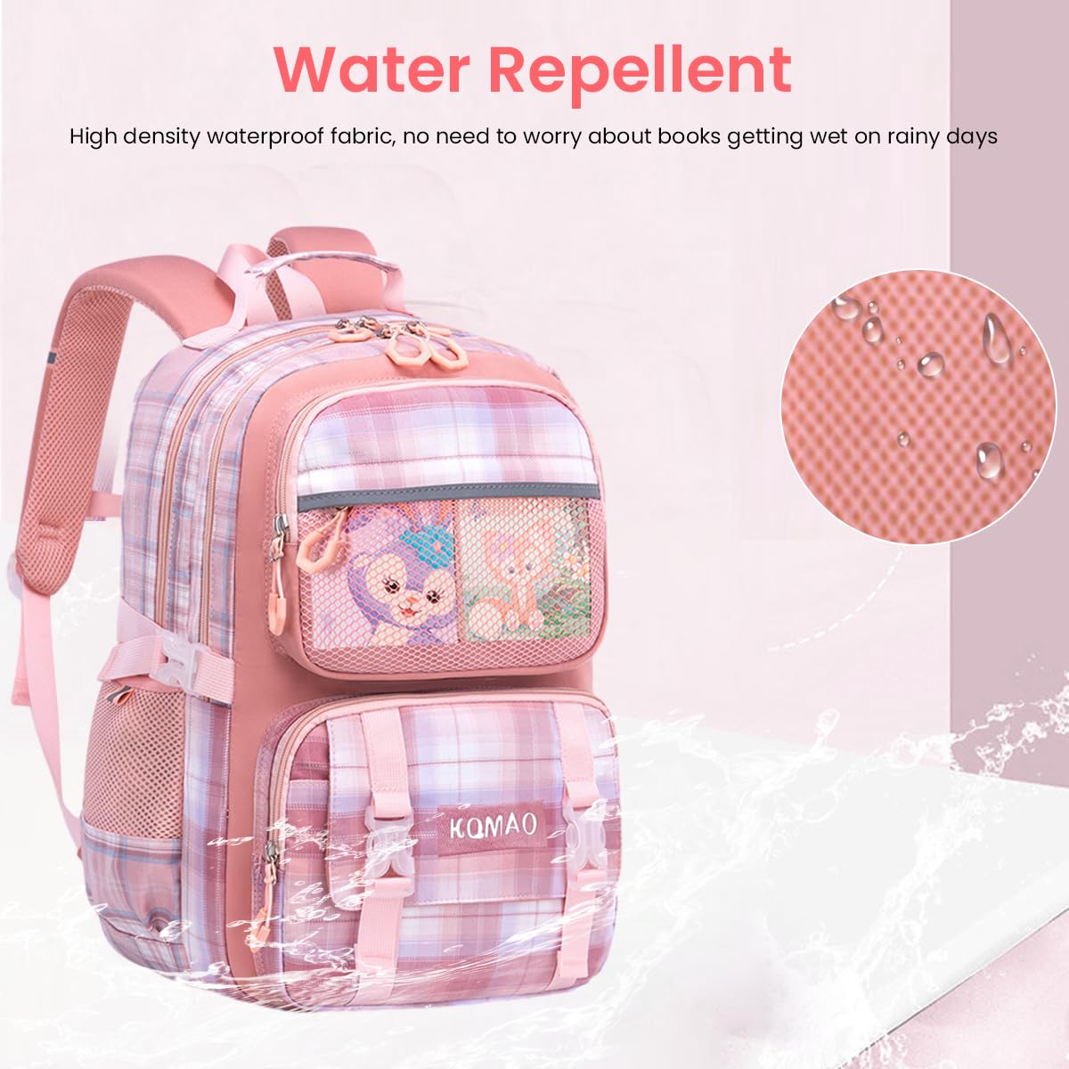 PALAY® Unicorn Bags for Girls Stylish School Backpack for Kids Girls Durable Waterproof Girls School Bag Shoulder Bags for Girls Kids Backpack for Girls Birthday Gift (6-12 Years Old) - Pink