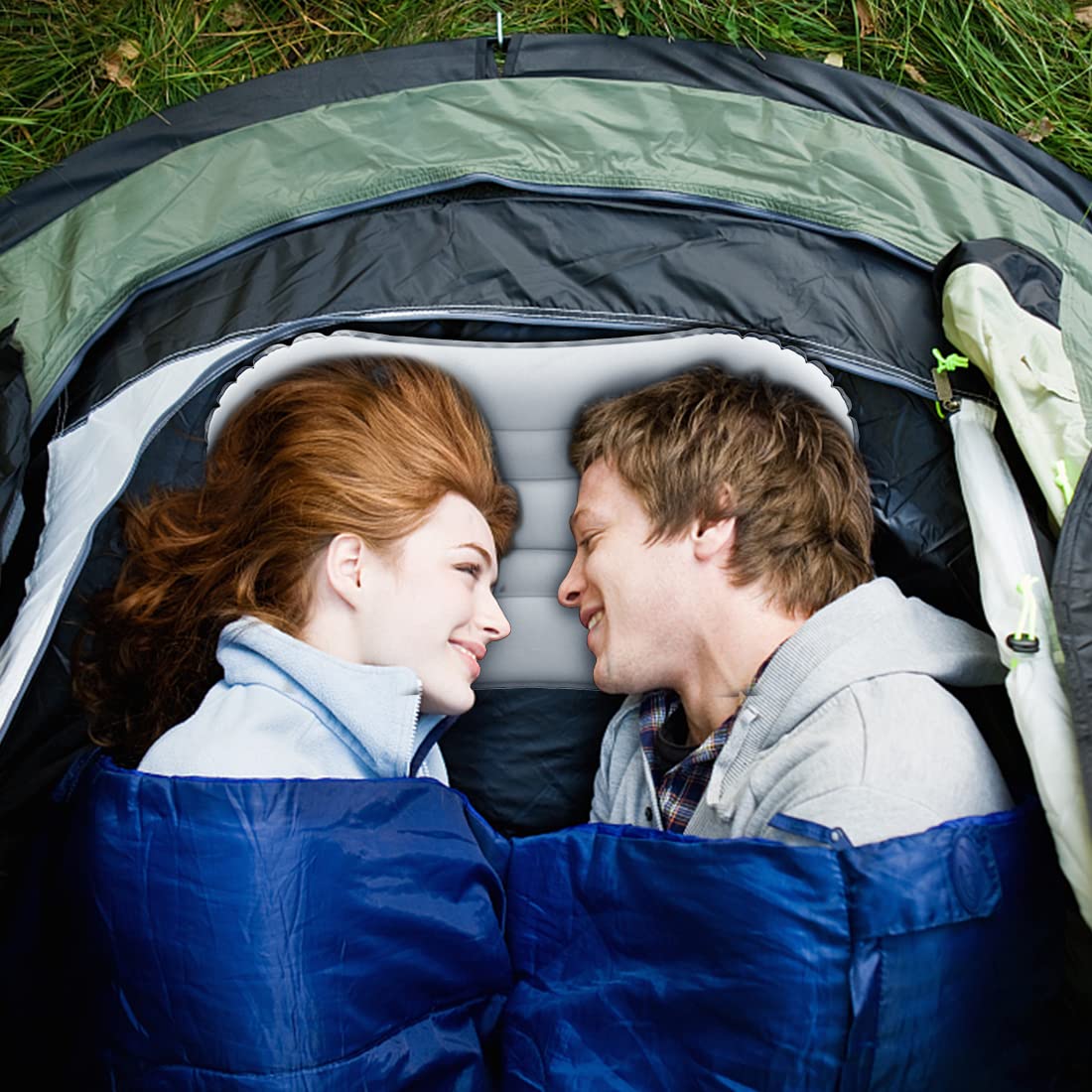 PALAY Travel Air Pillow for Camping and Hiking with Quick Deflate Valve 50×35cm White