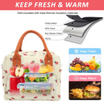 PALAY Lunch Bag for Office and School with 11.4x6.7x9 in Capacity Featuring Insulated Corduroy Design for Women Girls