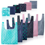 PALAY Reusable Grocery Bags for Shopping with Reinforced Handles 48x32cm | Set of 6 Foldable Oxford Cloth Totes