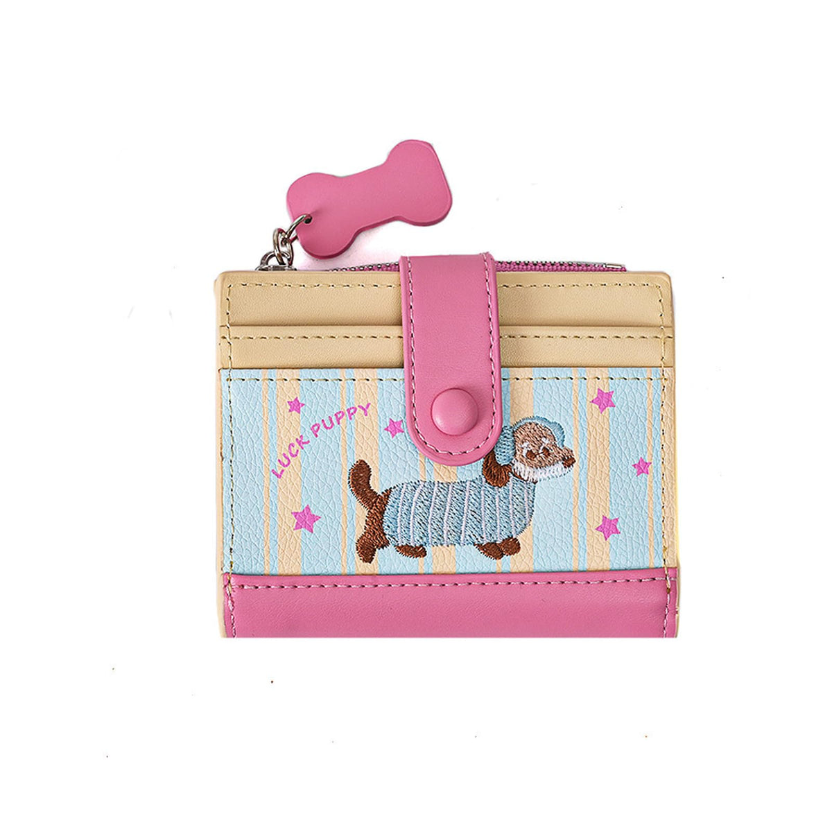 PALAY® Women's Bifold Wallet PU Leather Card Holder with Coin Pocket Compact Travel Purse for Cash & Cards Wallets for Women-Hot Pink