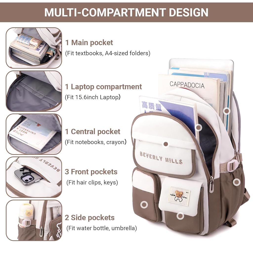 PALAY® School Backpack for Girls with Wheels Children's Backpacks Primary School Bags Lightweight Waterproof Backpack for Girls
