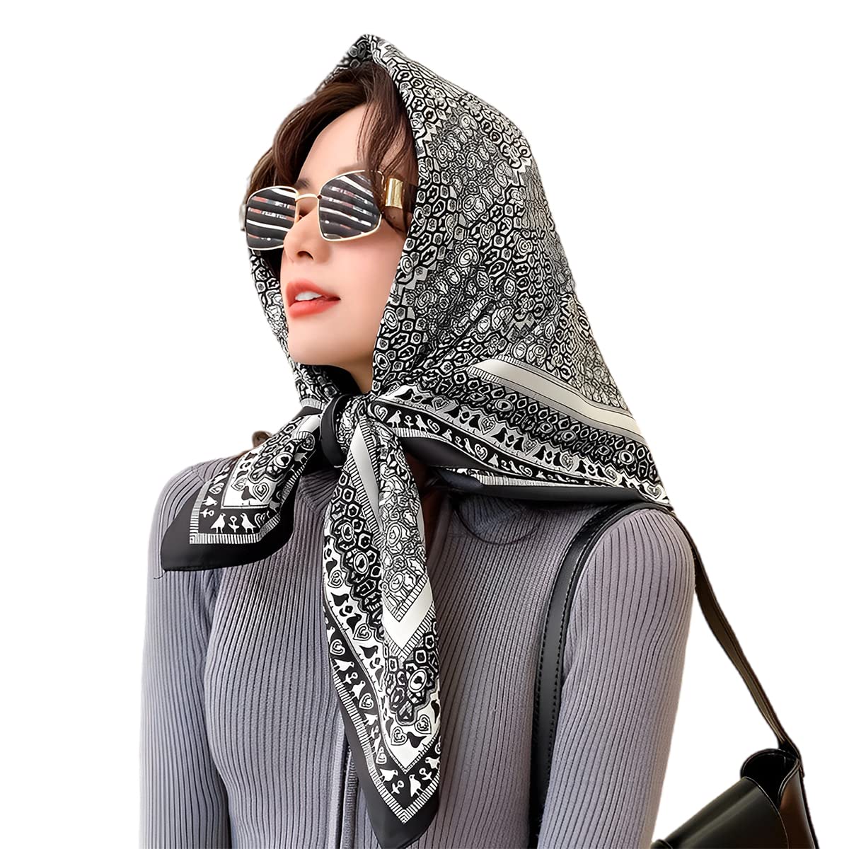 PALAY Satin Square Scarf for Women 35x35in with Silky Texture and Versatile Styling | Ideal Gift