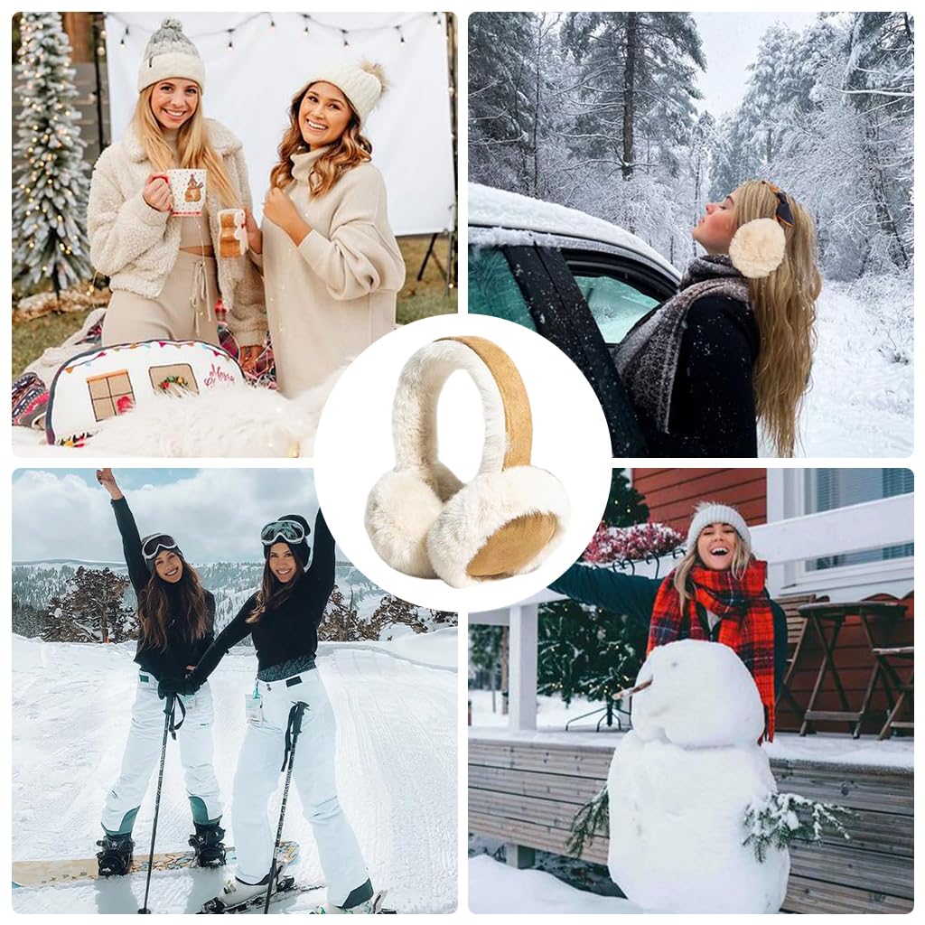 PALAY® Winter Ear Muff Thermal Plush Women Ear Muff Stylish Outdoor Winter Ear Muffs Cute Winter Ear Muff for Women Winter Gift for Girls