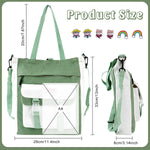 PALAY Tote Bag for College with Adjustable Backpack Straps and Easy Access Pouch 29x33cm