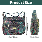 PALAY Women Crossbody Bag for Travel and Daily Use with Multi Layer Pockets | 10.2x3.9x8.2 in Nylon Shoulder Satchel