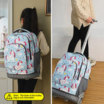 PALAY School Bag for Girls 18 in Backpack with Wheels featuring Retractable T-Bar Handle | Kids Travel and School Use