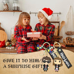 PALAY Couple Keyrings for Fans featuring 4PCS 2.3 in Harry Hermione Charms with Silicone Strap | Gift for Friends