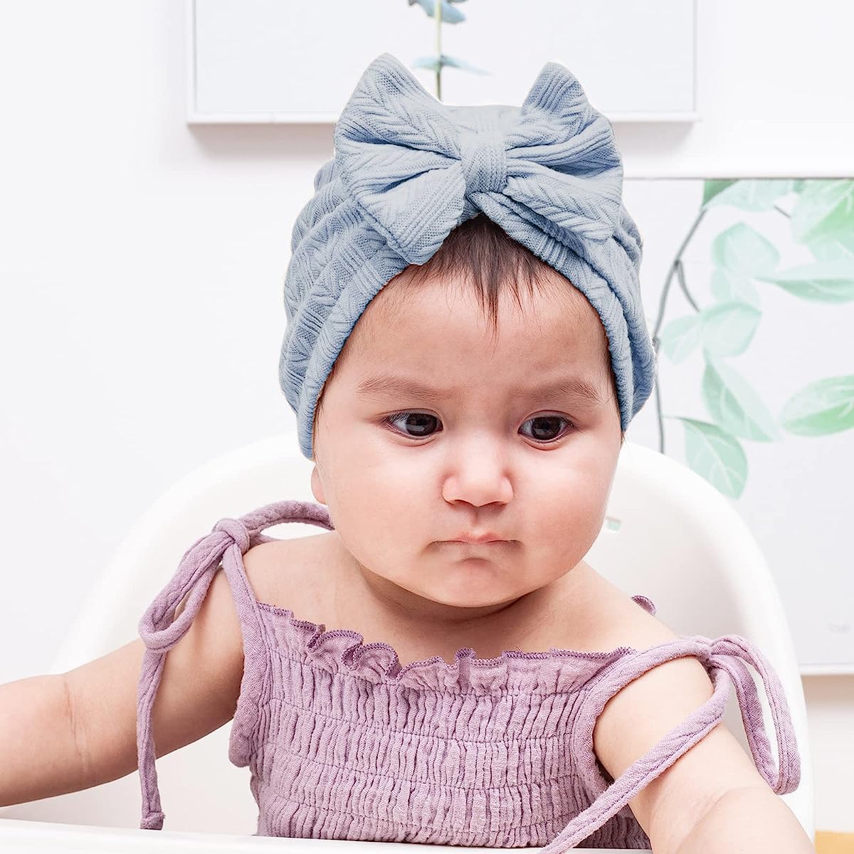 PALAY® Colors Warm Baby Cap for Girls Infant Girl Warm Hat Stretchy Baby Hat for Newborns Lovely Bow Hat for Baby Girls Shower Gift for Baby Girls