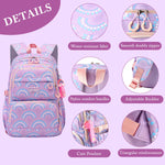 PALAY School Bag for Women with 14 Inch Laptop Compartment and Multi Pocket Design | Waterproof Oxford Backpack Set
