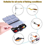 PALAY® 188 Pcs Stainless Steel Fishing Accessories Kit Including Fish Jig Hooks, Bullet Bass Casting Sinker Weights,Fishing Swivels Snaps,Sinker Slides,Fishing Set with Tackle Box