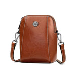 PALAY® Small Women Crossbody Phone Bag Vintage Brown PU Leather Shoulder Bag Fashion Women Small Sling Bag Phone Pouch Purse Bag