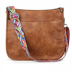 PALAY Tote Bag for Daily and Travel Use with Detachable Wide Strap in Vintage Brown | PU Leather Shoulder and Crossbody Bag for Women