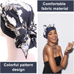 PALAY Chiffon Head Scarf for Women with 32cm Elastic Band and 86cm Tails | Floral Print