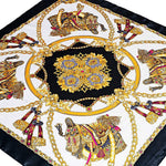 PALAY Women Square Scarf for Head and Neck with Silk Feel 90x90cm | Black Accessory