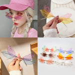 PALAY Sunglasses for Women with 46 mm Frame Height and Unique Frameless Dragonfly Wing Shape | Includes Storage Case and Cleaning Wipe