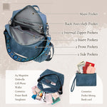 PALAY Backpack for Women with Multi Layer Design and Utility Pouch | Fashion PU Tote
