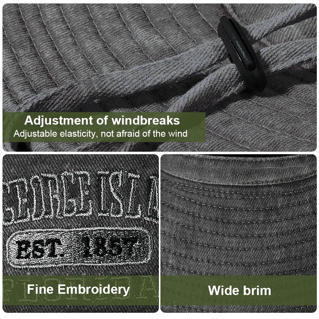 PALAY Cowboy Hats for Men and Women featuring 8cm Wide Brim UPF 50+ Sun Protection | Khaki