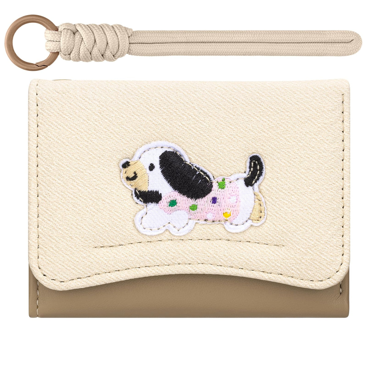 PALAY® Wallets Girls Cute Coquette Bow Small Wallet with Key-Chain Aesthetic Card Holder with ID Window Purse for Women
