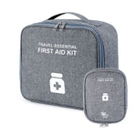 PALAY First Aid Pouch Set for Home Travel and Car with Dual Head Zipper | 600D Oxford Cloth Grey