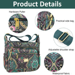 PALAY Women Crossbody Bag for Travel and Daily Use with Multi Layer Pockets | 10.2x3.9x8.2 in Nylon Shoulder Satchel