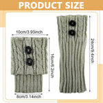 PALAY Boot Cuff Leg Warmers for Winter with Crochet Knitted Design and Soft Acrylic | Grey