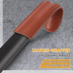 PALAY Shoe Horn for Men and Women featuring 16.5 in Stainless Steel Body with Leather Handle Cover