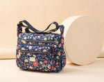 PALAY Women Crossbody Bag for Travel with Multi Layer Zipper Pockets and Nylon Design | Floral Print Casual Satchel