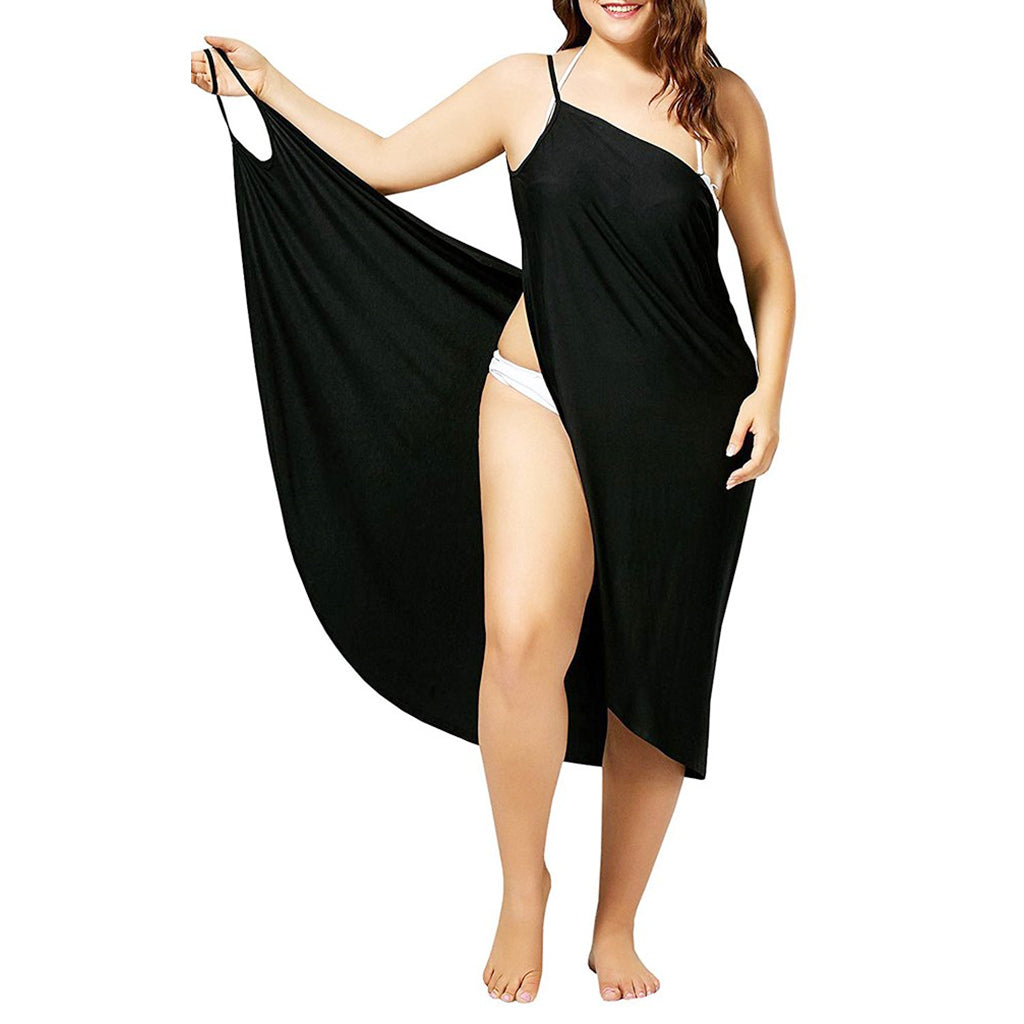 PALAY® Fashion Pareo Women Beach Cover Bikini Cover-up Wrap Cover Dress Thin Strap Beach Cover-up Backless Dress Sarong, L