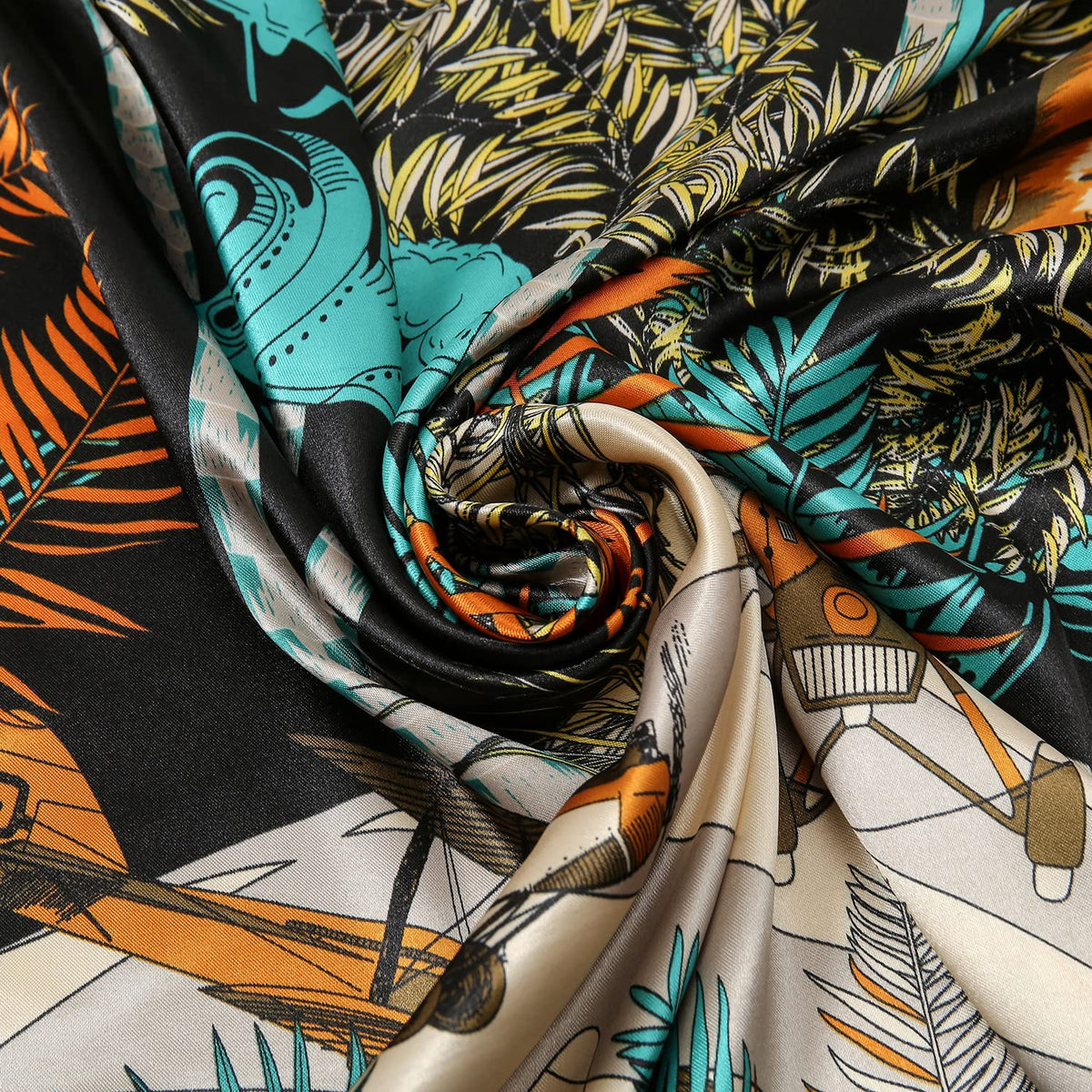 PALAY Satin Scarf for Women 35x35 in with Vibrant Prints and Silky Polyester Fabric | Gift Wrap