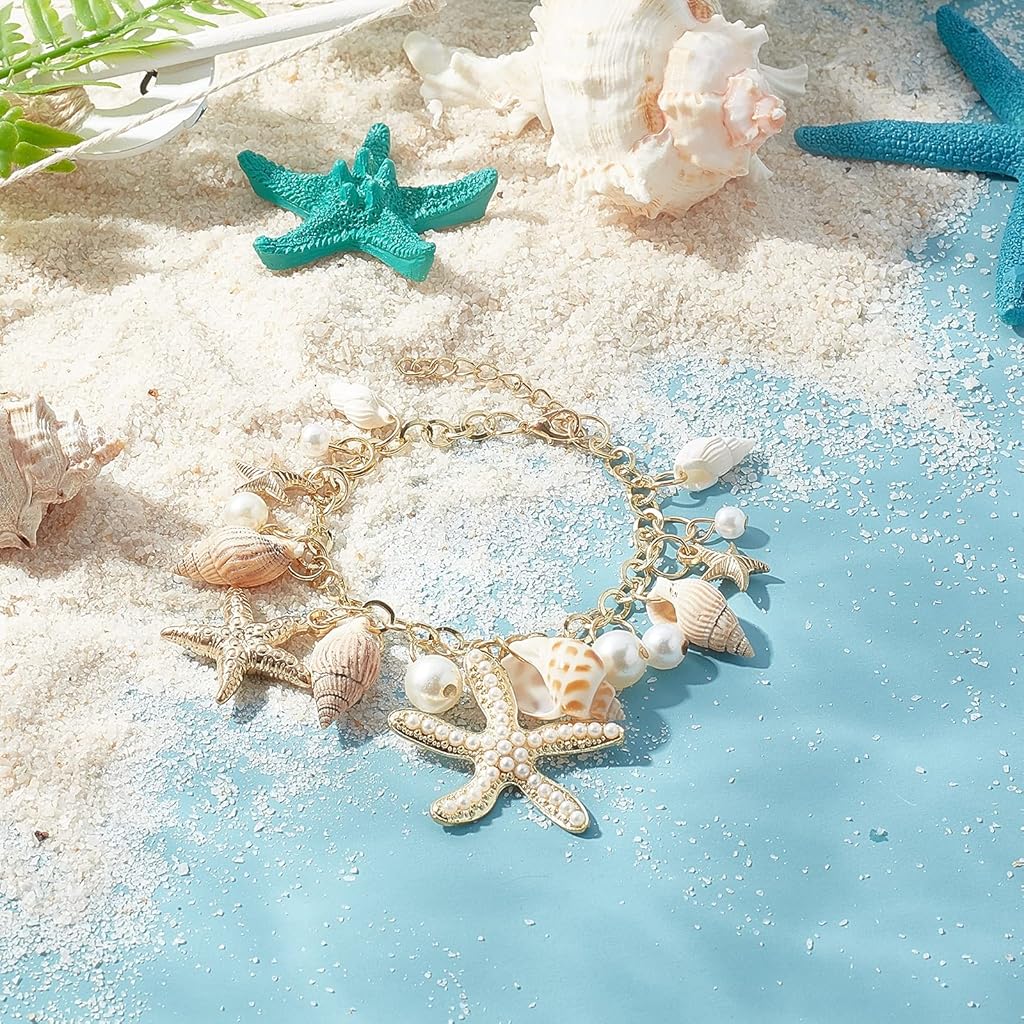 PALAY® Bracelet for Women and Girls Seashell Exotic Boho Adjustable Chain