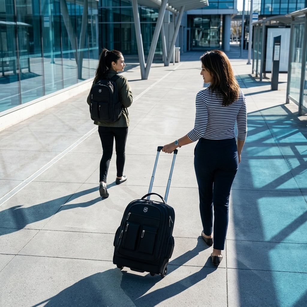 PALAY Wheeled Travel Bag with Trolley Handle Waterproof Oxford Cloth
