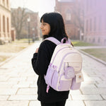 PALAY Trolley School Backpack for Kids with Wheels-Violet