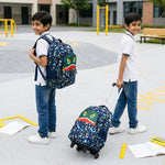 PALAY Dinosaur Trolley School Bag with Wheels