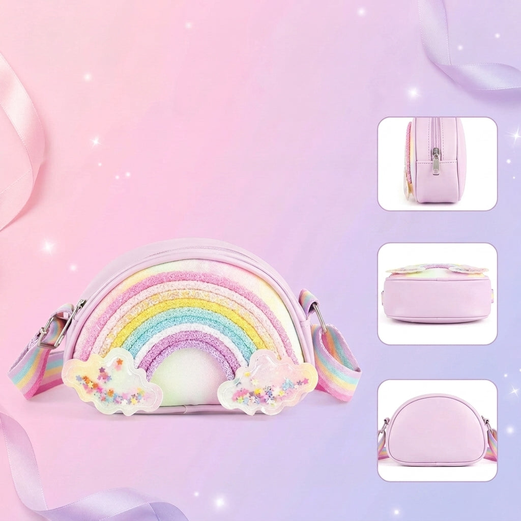 PALAY Rainbow Crossbody Purse for Little Girls