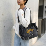 PALAY Denim Crossbody Tote Bag for Women