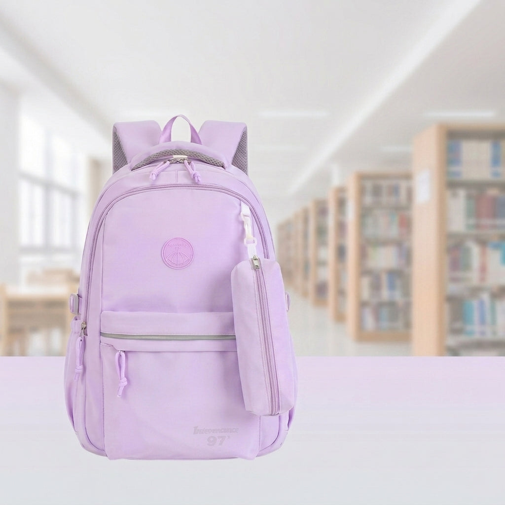 PALAY School Backpack for Girls Purple Oxford Cloth