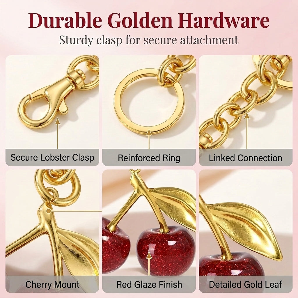 PALAY Red Cherry Bag Charm Keyring