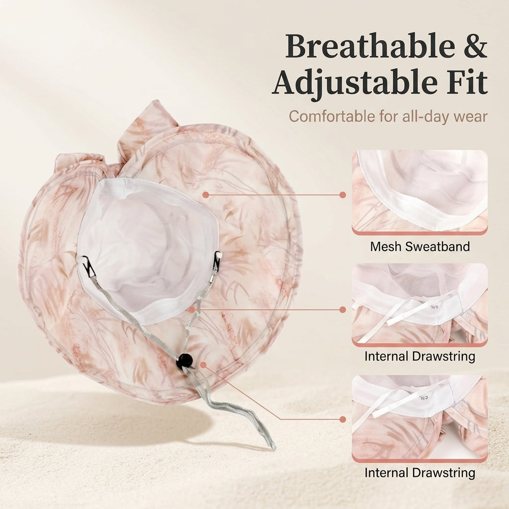 PALAY Wide Brim Bucket Hat for Women Sun Protection
