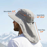 PALAY UPF 50+ Fishing Hat for Men & Women Wide Brim Sun Hat