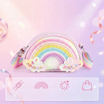 PALAY Rainbow Crossbody Purse for Little Girls