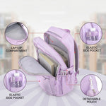 PALAY School Backpack for Girls Purple Oxford Cloth