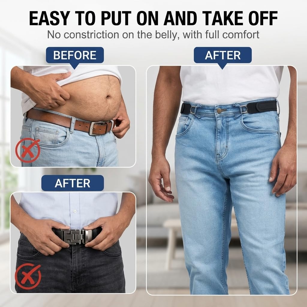 GUSTAVE Men's & Women's Buckle-Free Stretch Belts