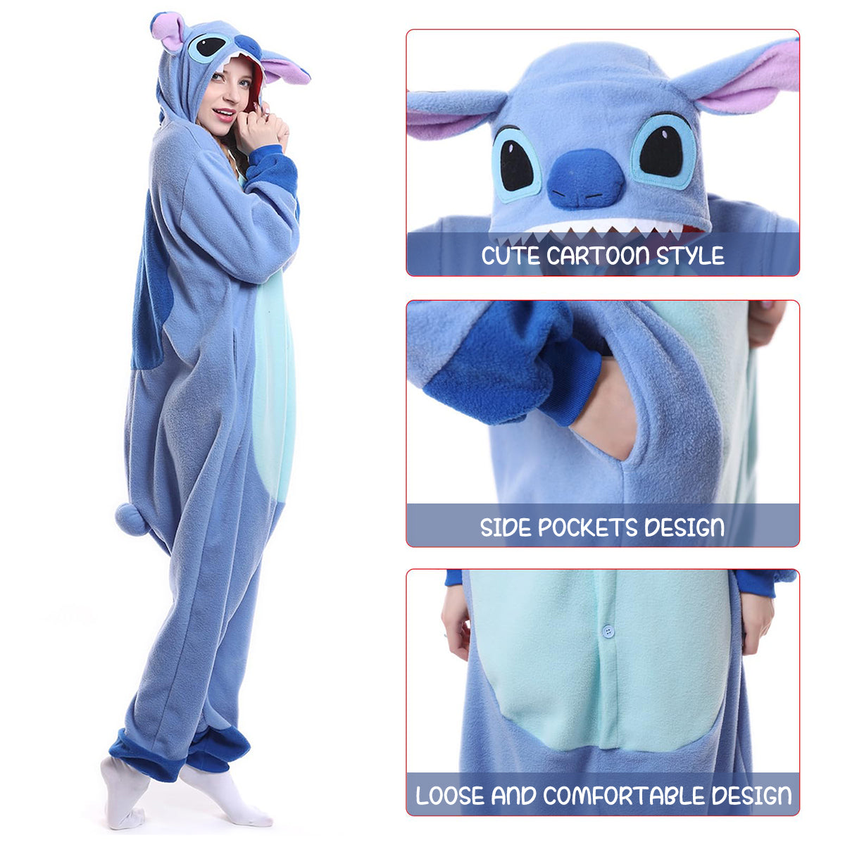 PALAY® Adult Onesie Animal Pajamas Blue