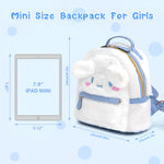 PALAY® Cute Backpack for Girls Kawaii Girls Backpack Small Plush Backpack Cute Sanrio Cinnamoroll Bag with Handle Birthday Gift Christmas Gift for Girls, 23x24x12cm