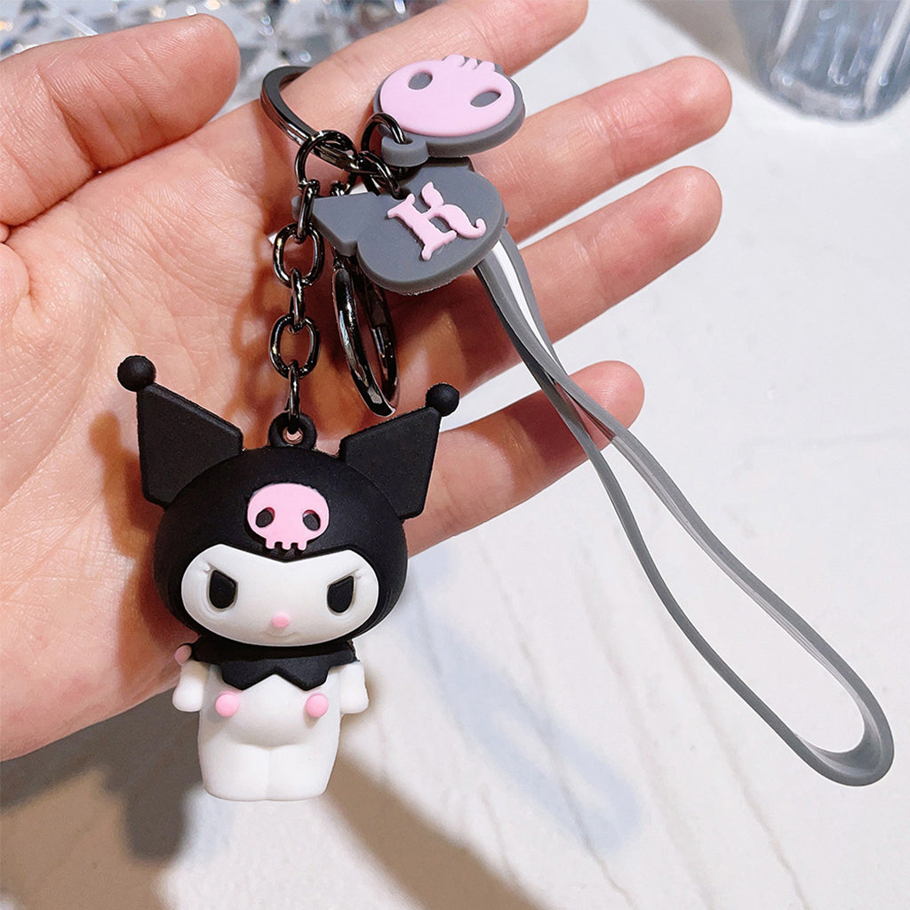 PALAY® 2Pcs Cute Keyrings for Girls, Keychains Friendship Keychains Kawaii Sanrio & Melody Kuromi PVC Keychains Backpack Hanging Charm Cartoon Characters Keychain for Girls Kids Gifts