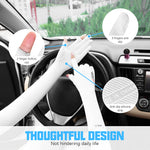 PALAY® Sun Protection Gloves for Women Men Non-Slip Touch Screen Arm Sleeves Breathable Silk Cooling UV Protection Hand Sleeves Full Arm Hand Gloves for Bike Riding, Driving, Cycling - White